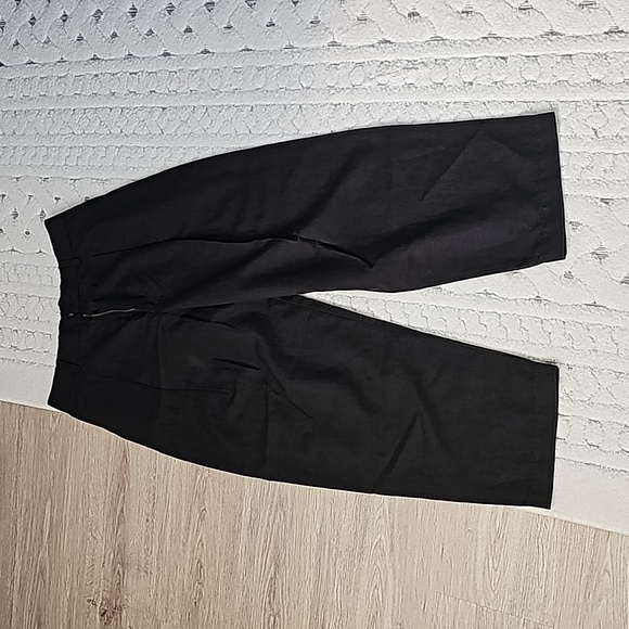 Uniqlo Comptoir des Cotnniers Black Linen Blend Pants - Picture 3 of 5